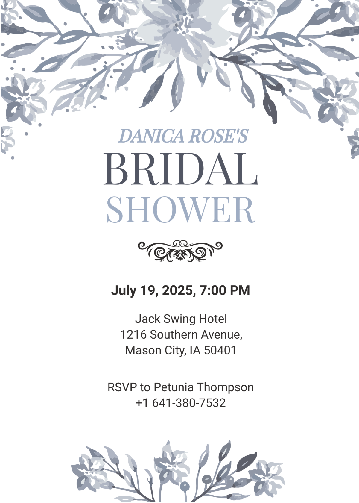 Free Winter Bridal Shower Invitation Template