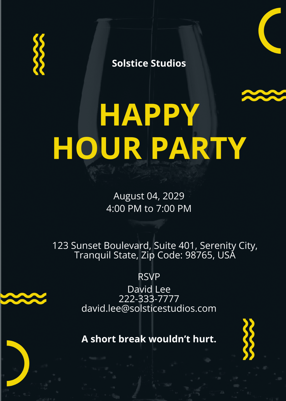 Happy Hour Party Invitation