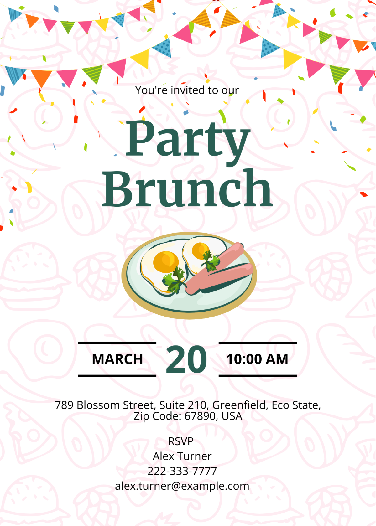 Party Brunch Invitation