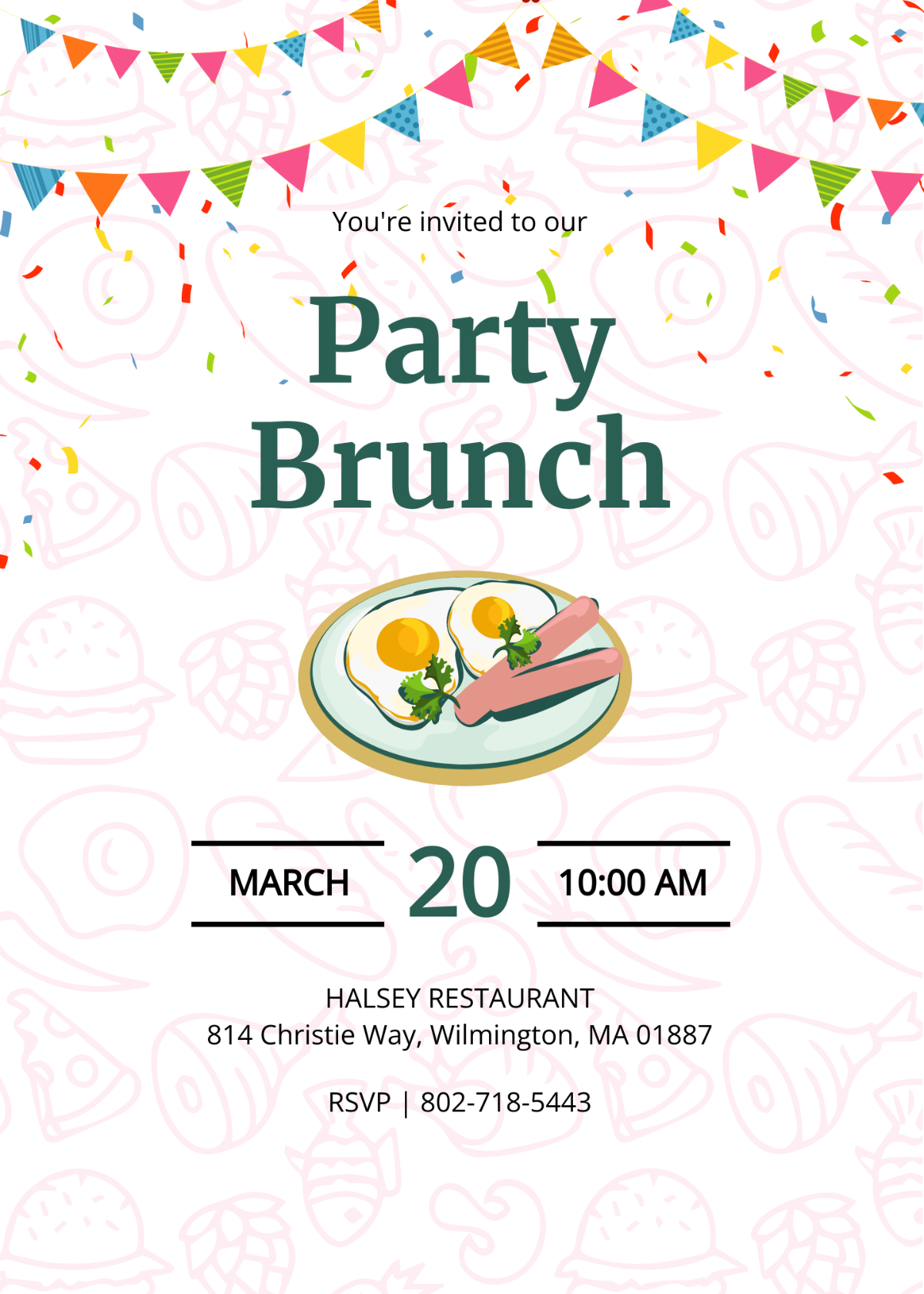 Party Brunch Invitation Template