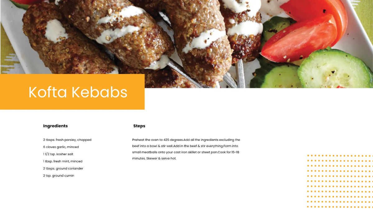 Free ECookbook Template to Edit Online