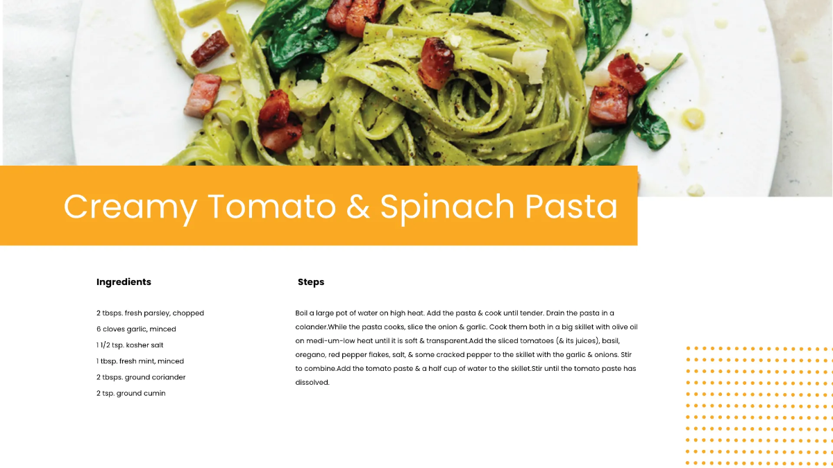 Free ECookbook Template to Edit Online