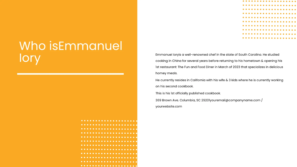 Free ECookbook Template to Edit Online