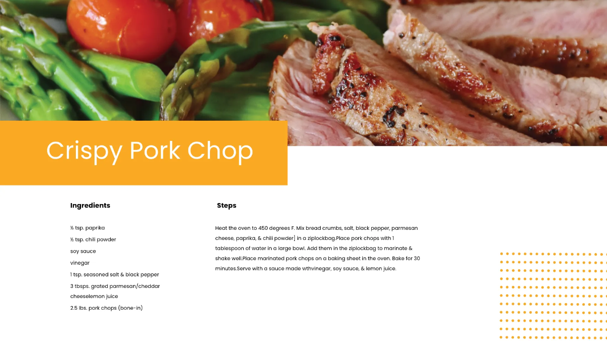 Free ECookbook Template to Edit Online