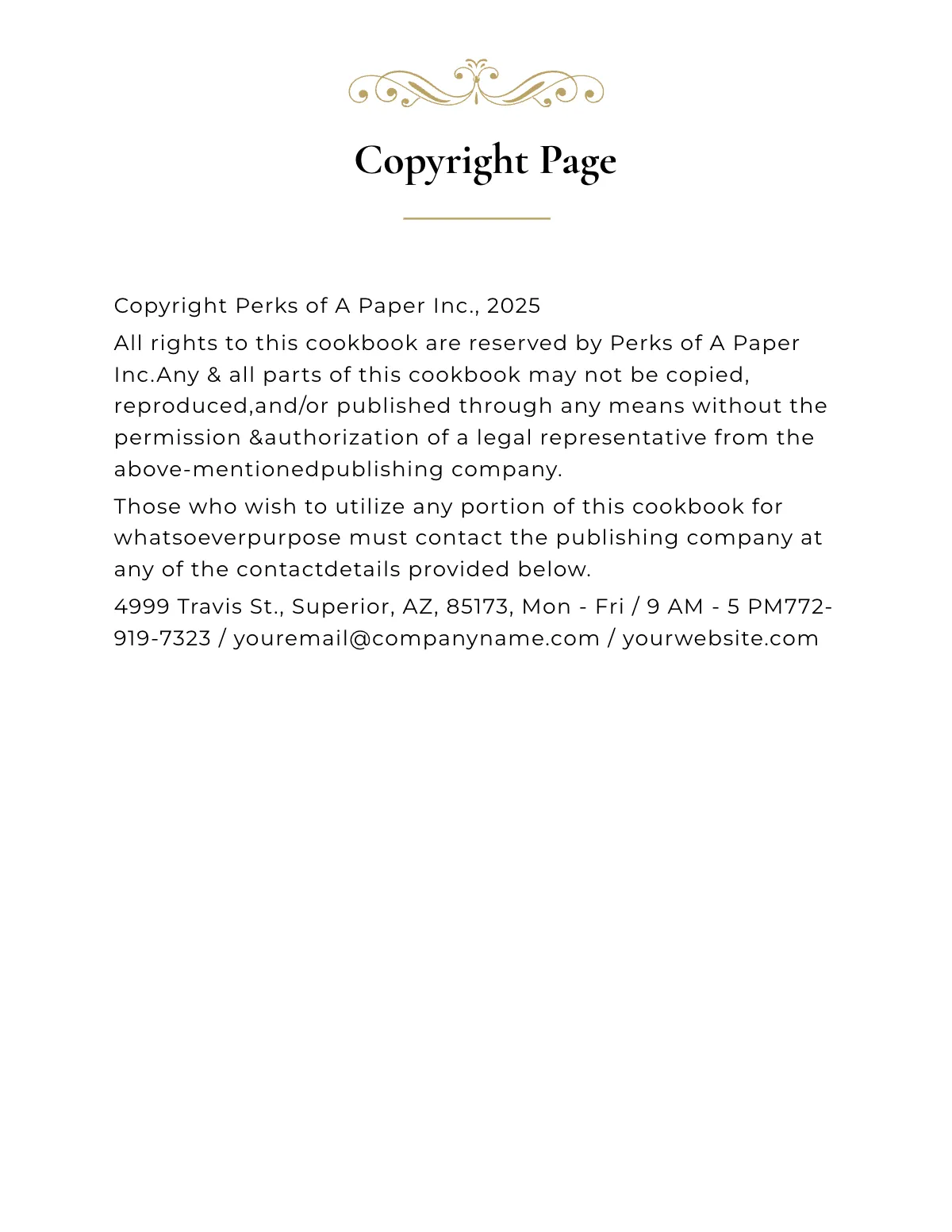 Free Elegant Cookbook Template to Edit Online