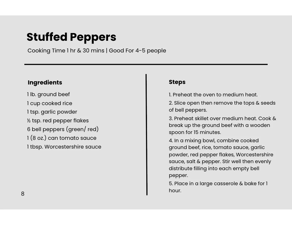 Free Landscape Recipe Cookbook Template to Edit Online