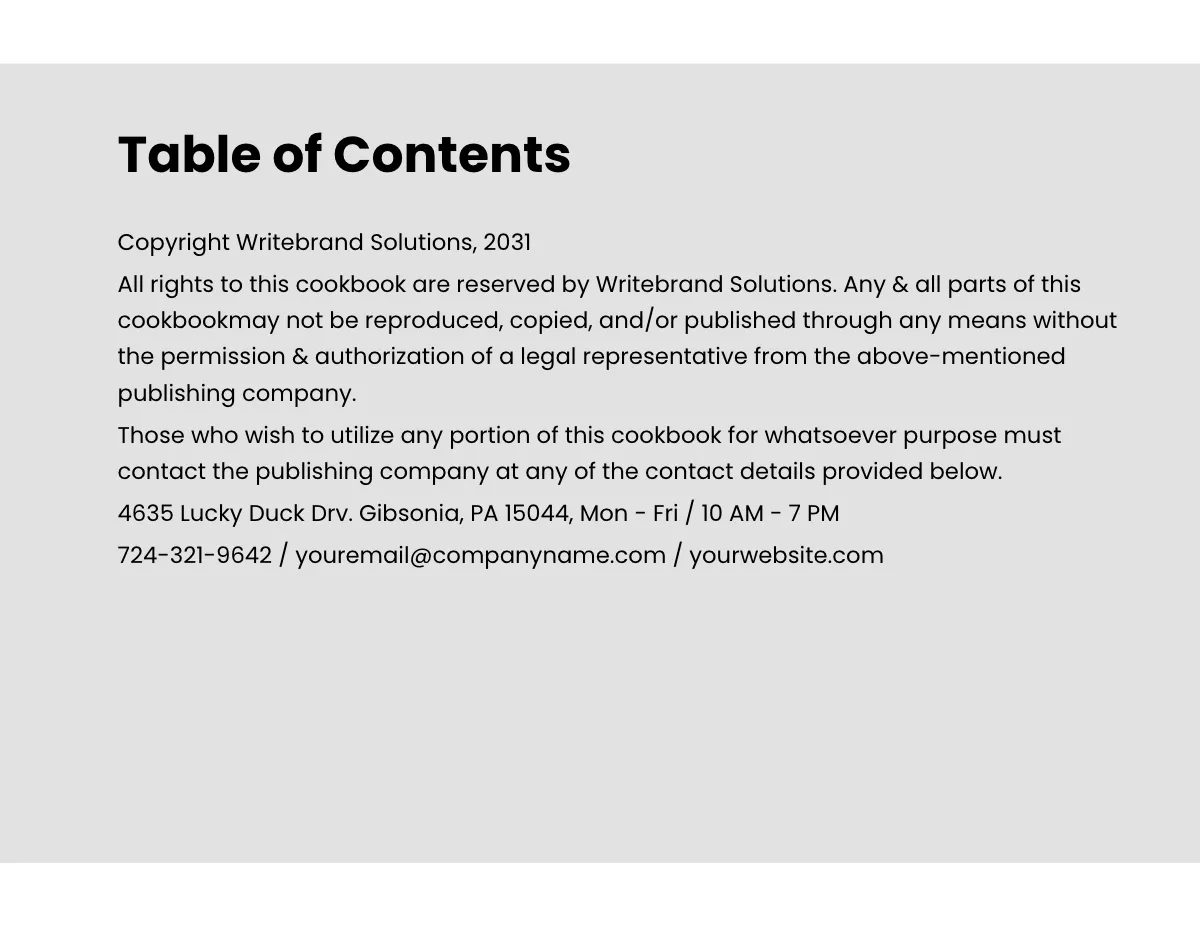 Free Landscape Recipe Cookbook Template to Edit Online