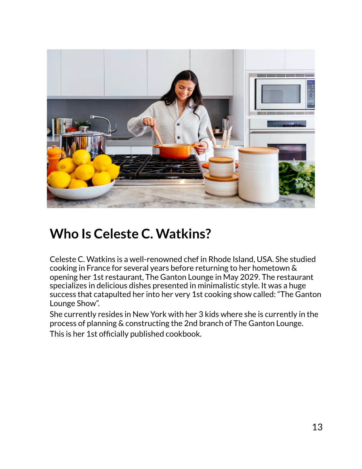 Free Minimalistic Cookbook Template to Edit Online