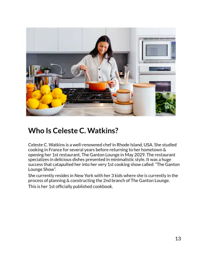 Free Minimalistic Cookbook Template to Edit Online