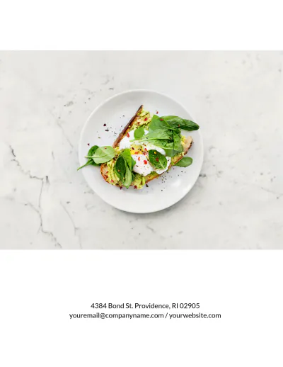 Free Minimalistic Cookbook Template to Edit Online