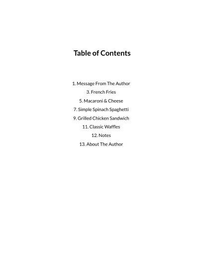 Free Minimalistic Cookbook Template to Edit Online