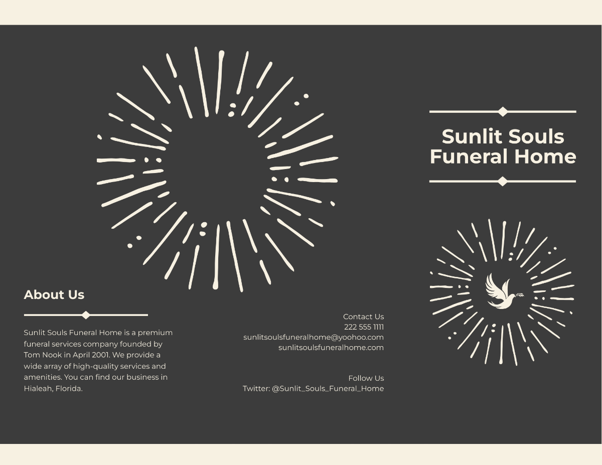 Order of service Eulogy Funeral Tri-Fold Brochure Template - Edit Online & Download