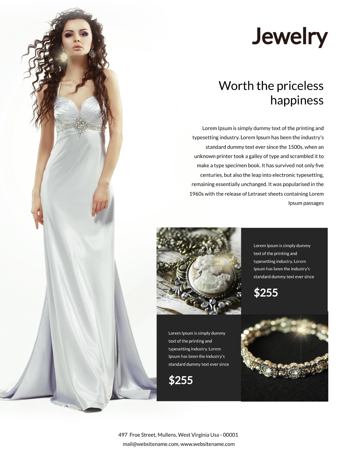 Jewelry ebook Cover Page Template
