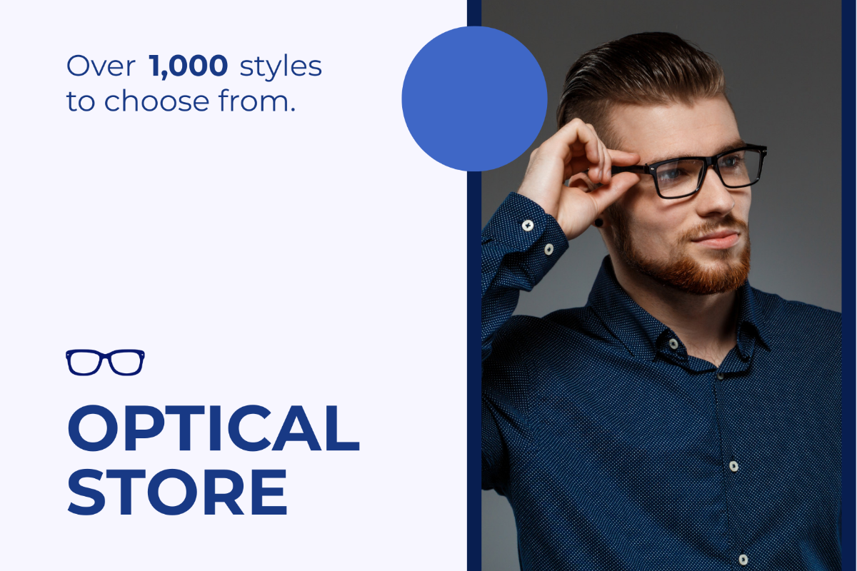 Stylish Optical Store Postcard Template - Edit Online & Download