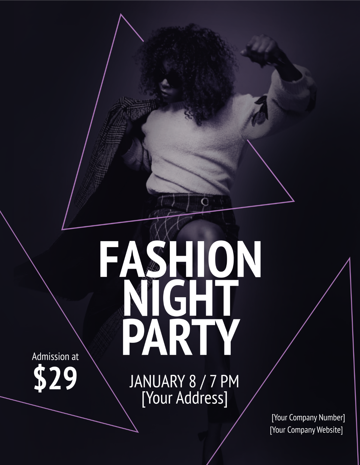 Fashion Night Party Flyer Template - Edit Online & Download