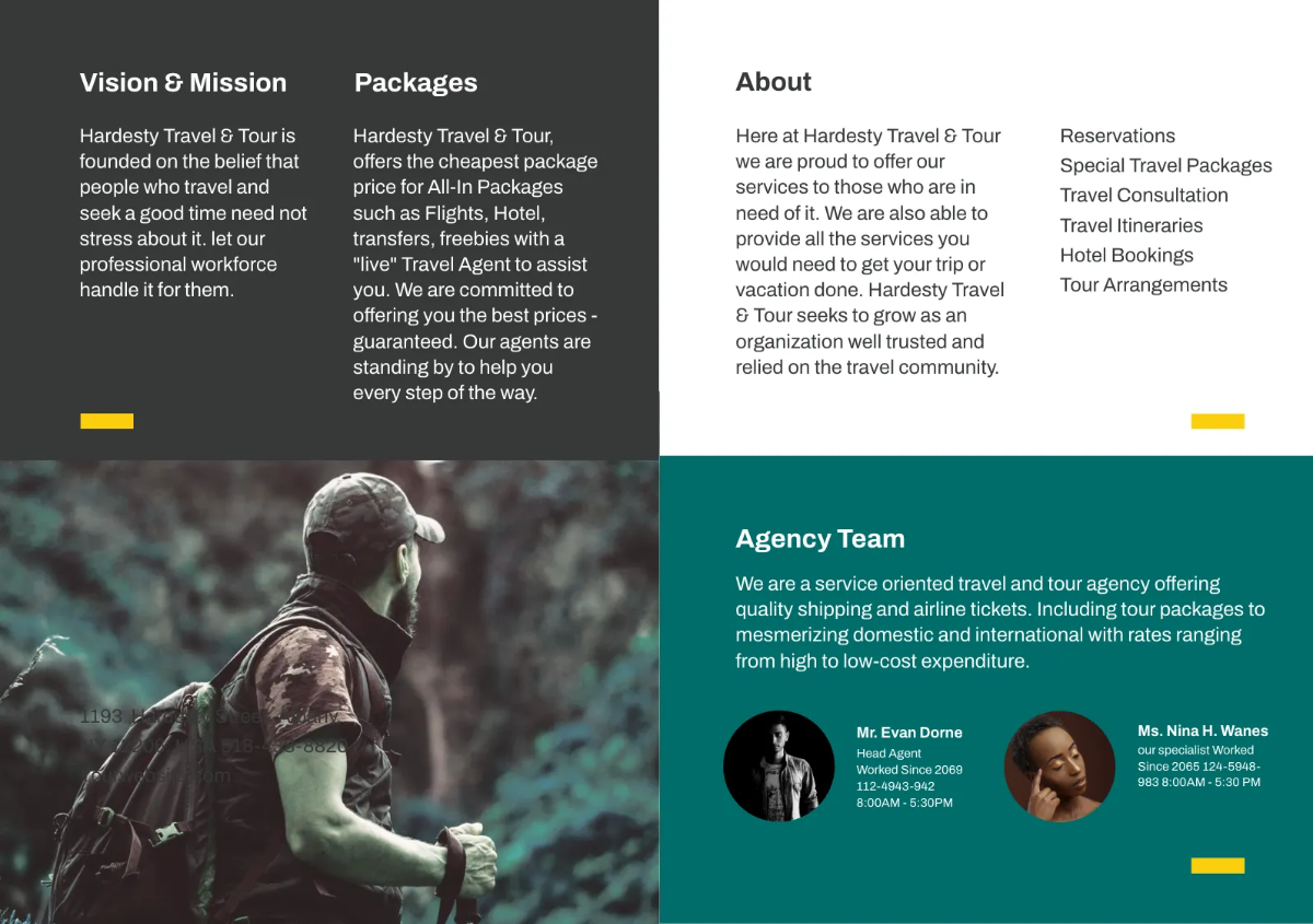 Free Travel & Tour Bi-Fold Brochure Template to Edit Online