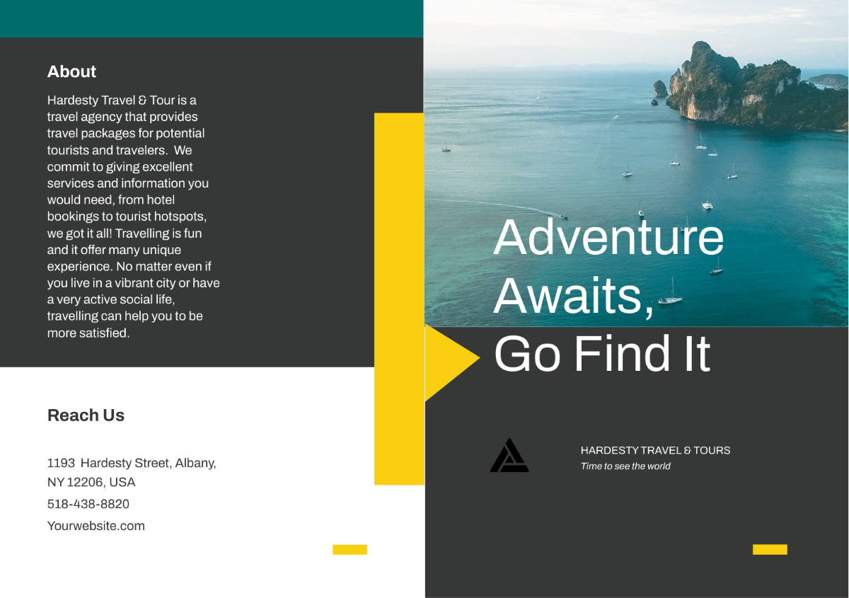 Travel & Tour Bi-Fold Brochure Template - Edit Online & Download