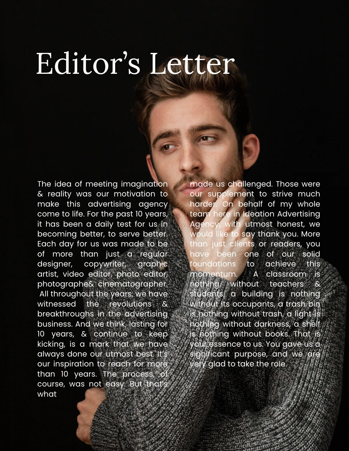 Free Advertising Agency Magazine Template to Edit Online