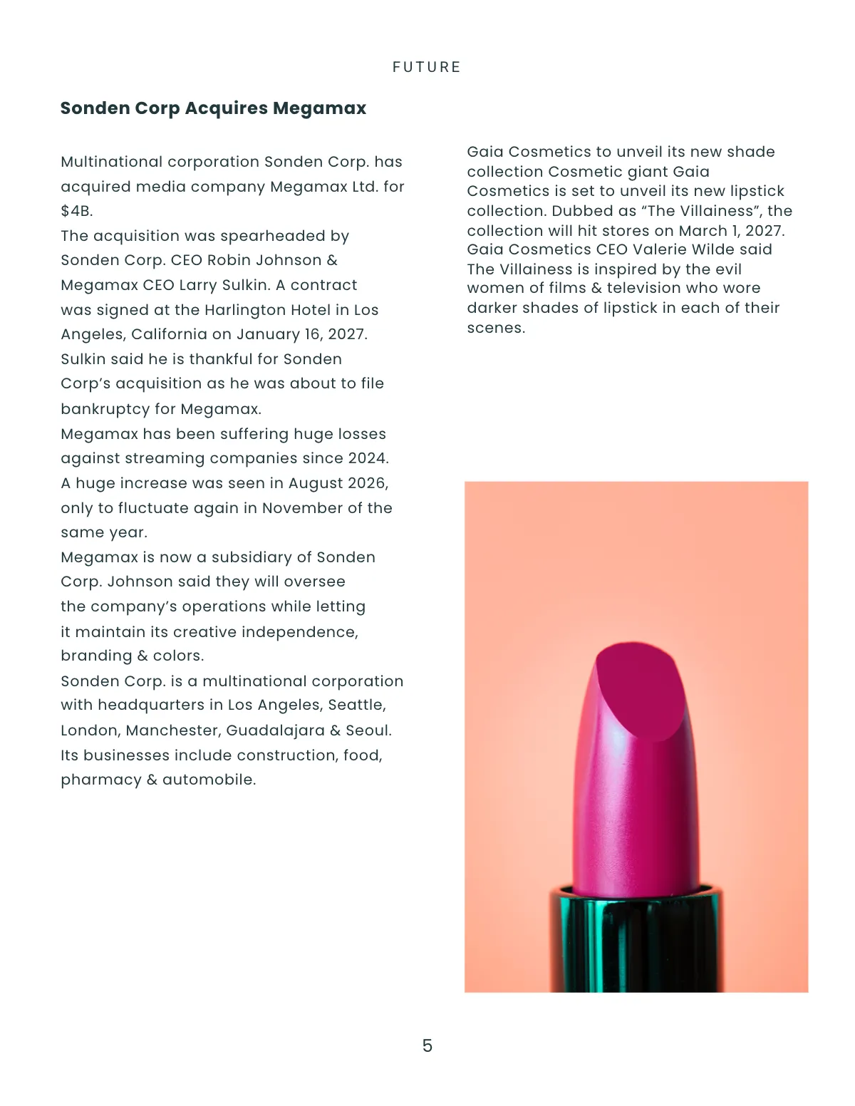 Free Business Profile Magazine Template to Edit Online