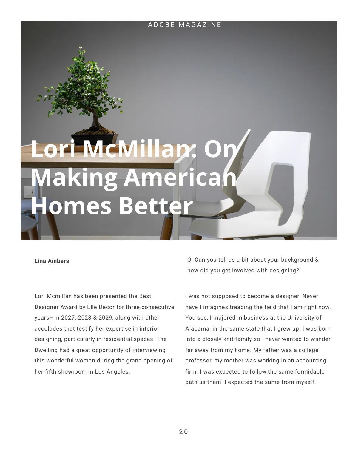 Free Best Interior Design Magazine Template to Edit Online