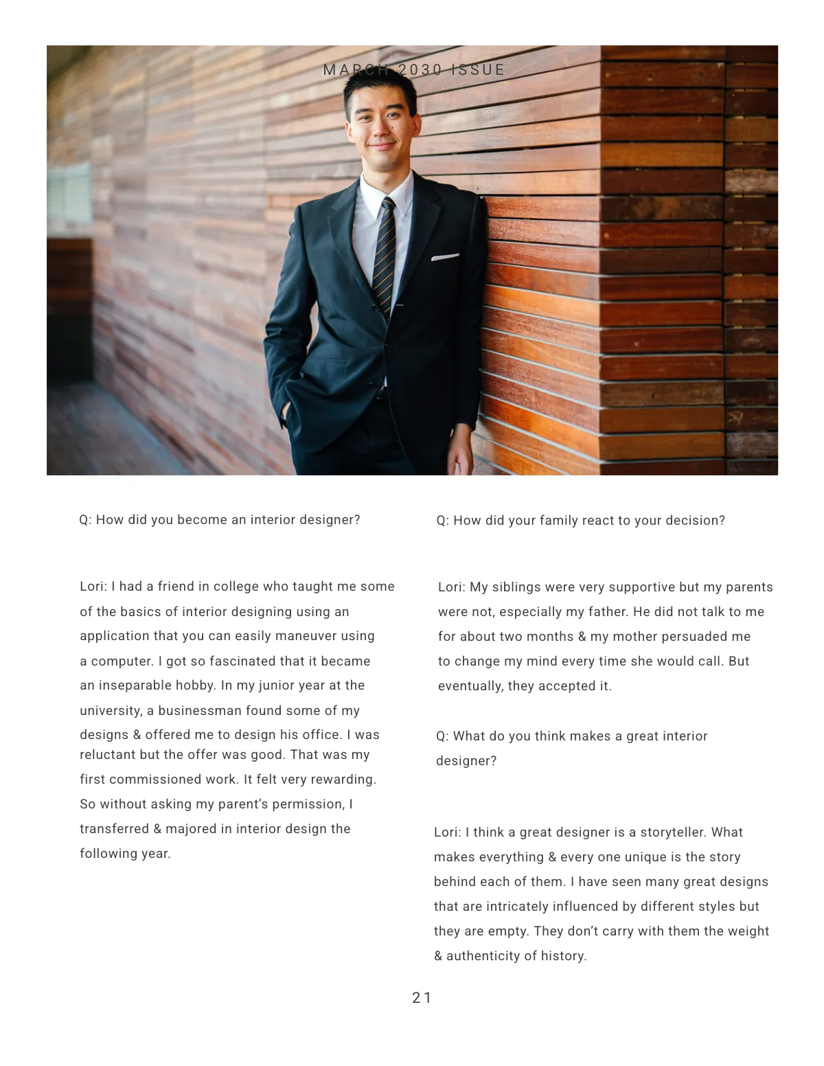 Free Best Interior Design Magazine Template to Edit Online