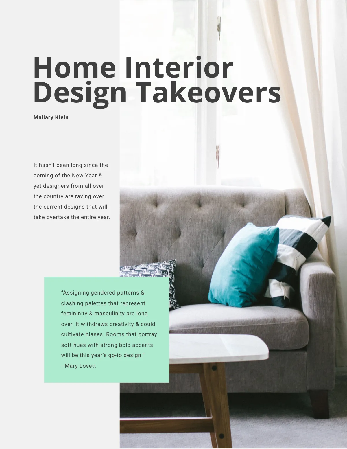 Free Best Interior Design Magazine Template to Edit Online