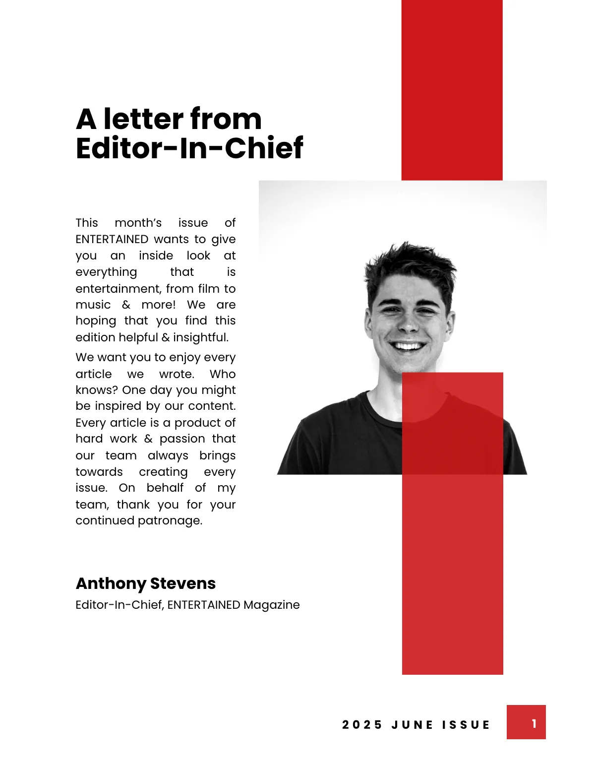 Free Digital Entertainment Magazine Template to Edit Online