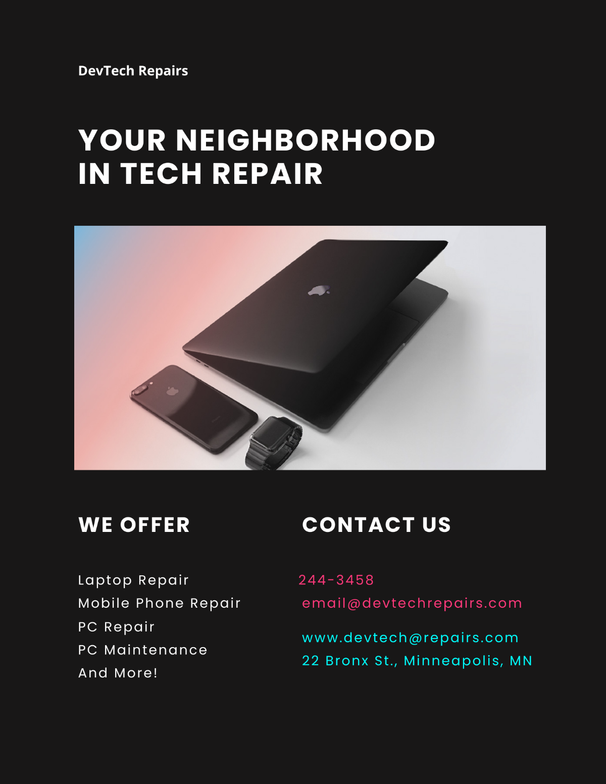 Computer Repair Shop Flyer Template - Edit Online & Download