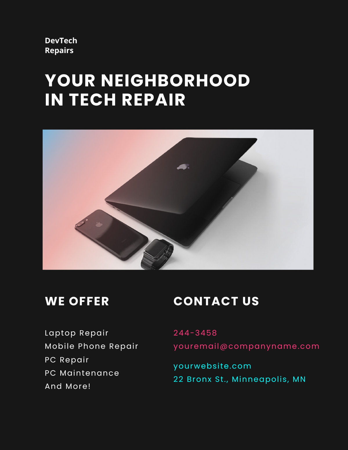 Free Computer Repair Shop Flyer Template