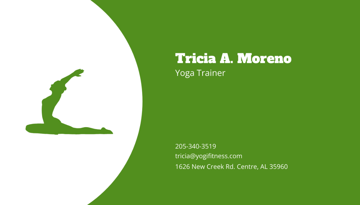 Yoga & Spa Studio Business Card