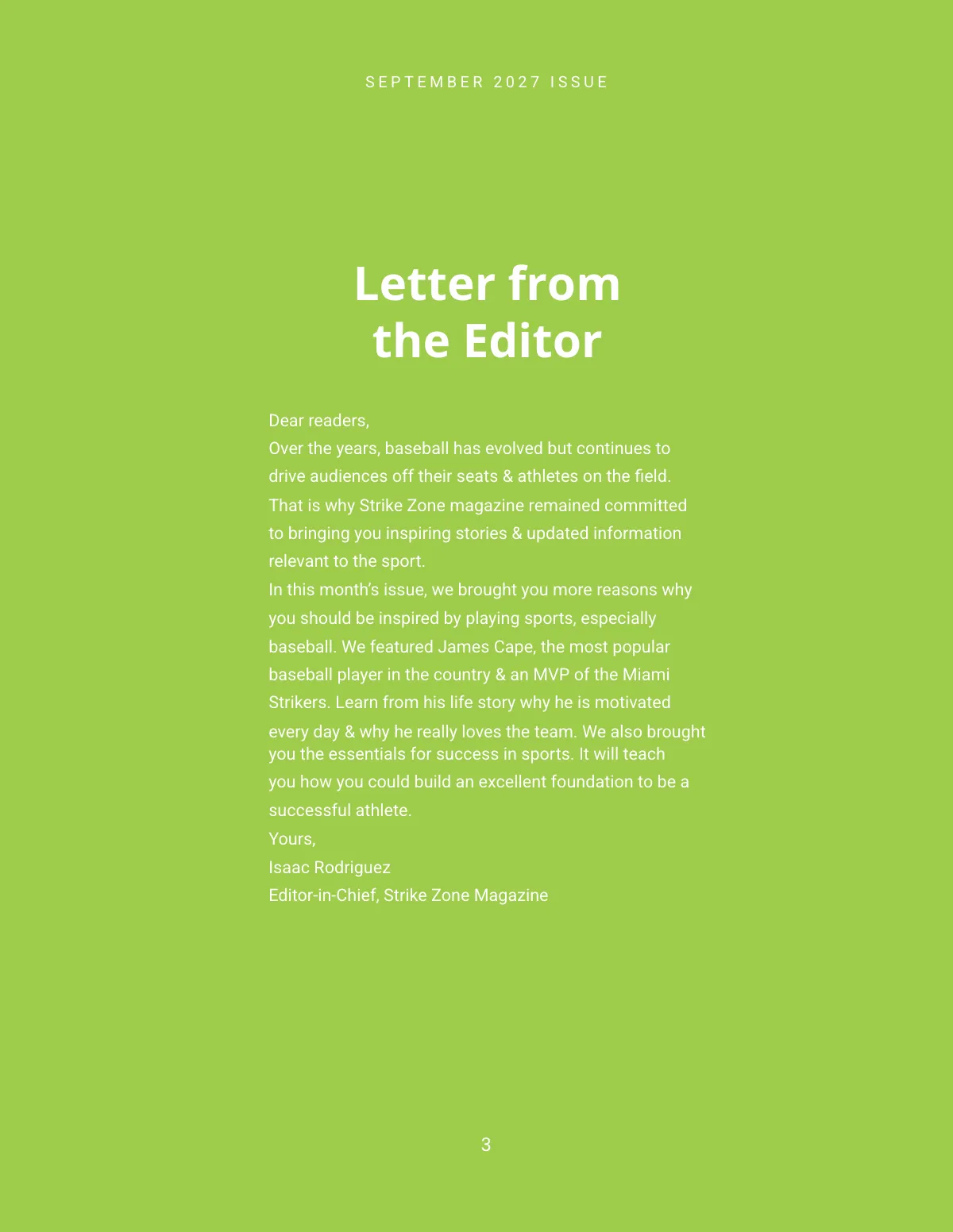 Free Baseball Magazine Template to Edit Online