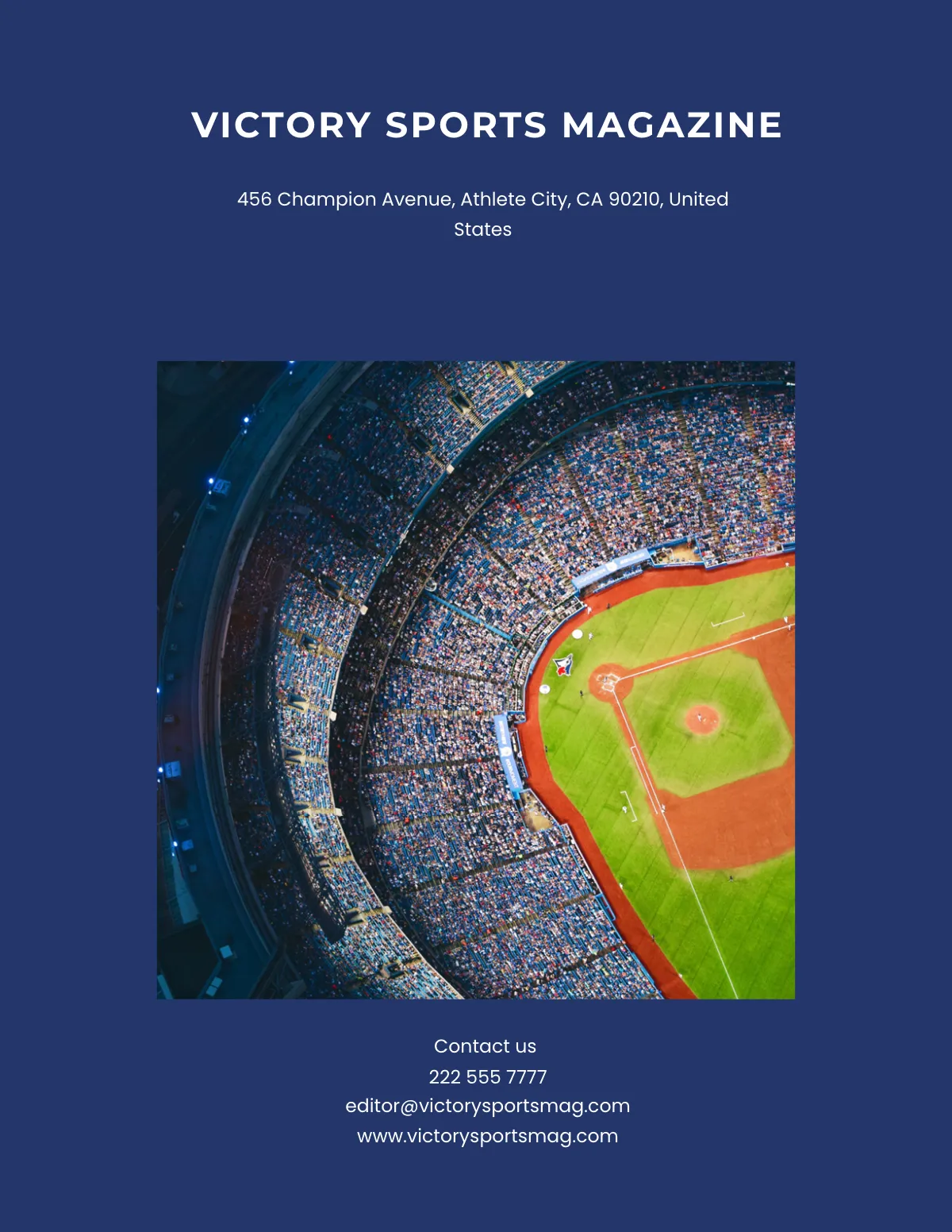 Free Baseball Magazine Template to Edit Online