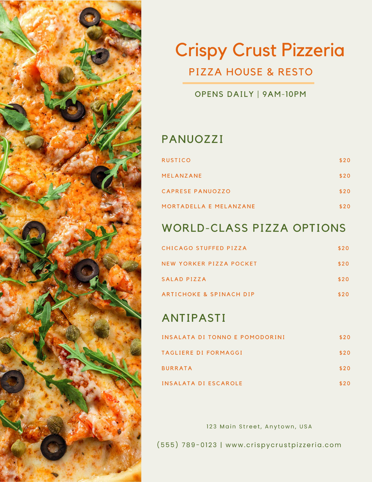 Digital Menu Template - Edit Online & Download