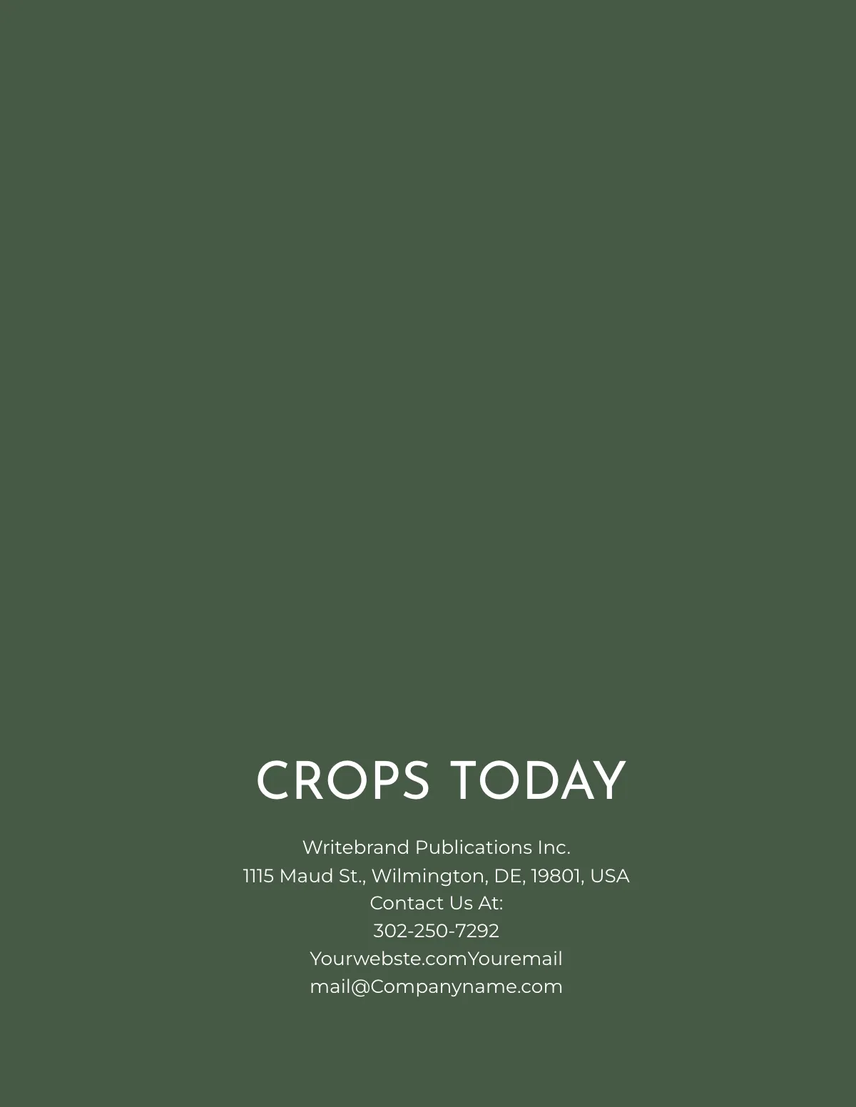 Free Agriculture Magazine Template to Edit Online