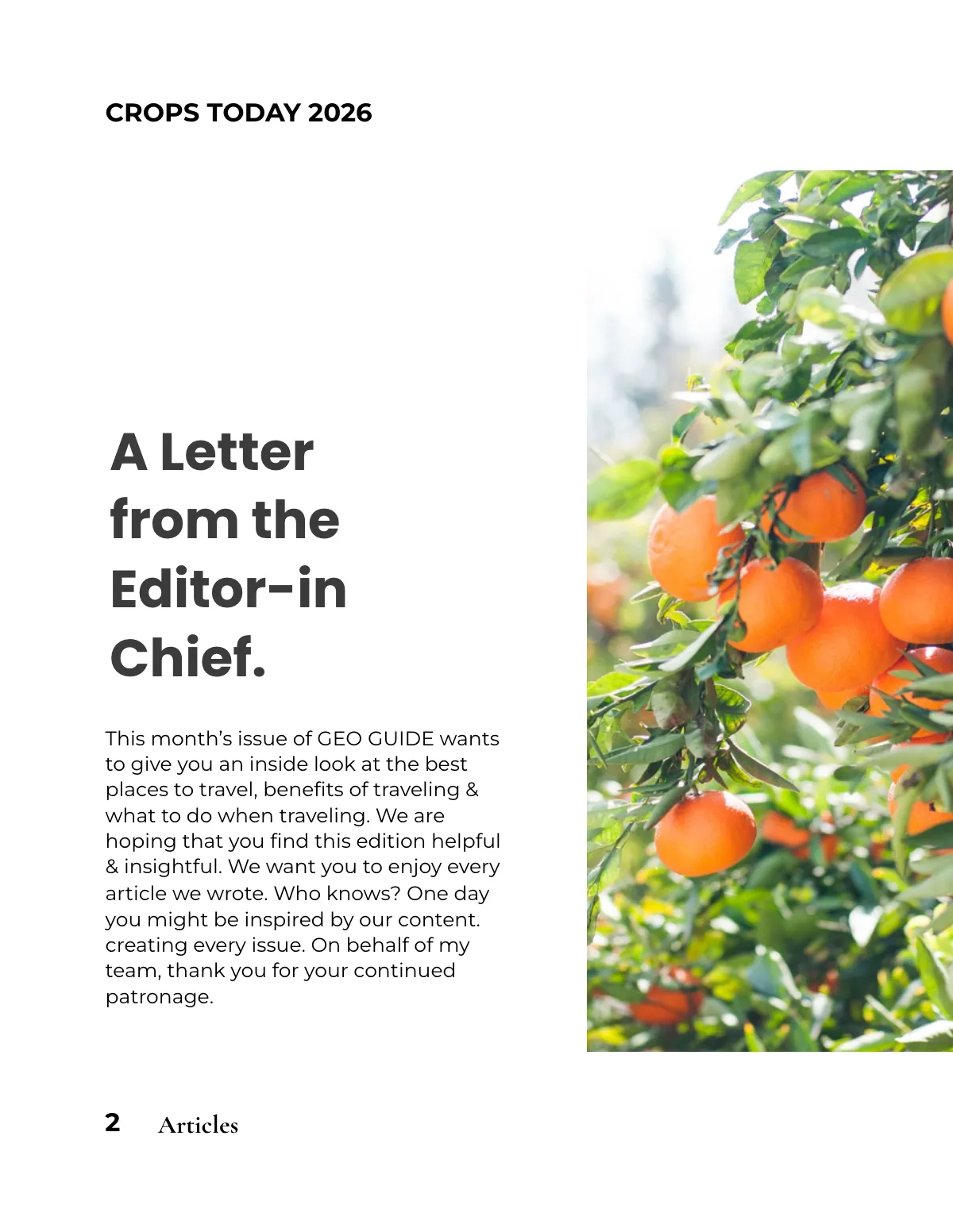 Free Agriculture Magazine Template to Edit Online