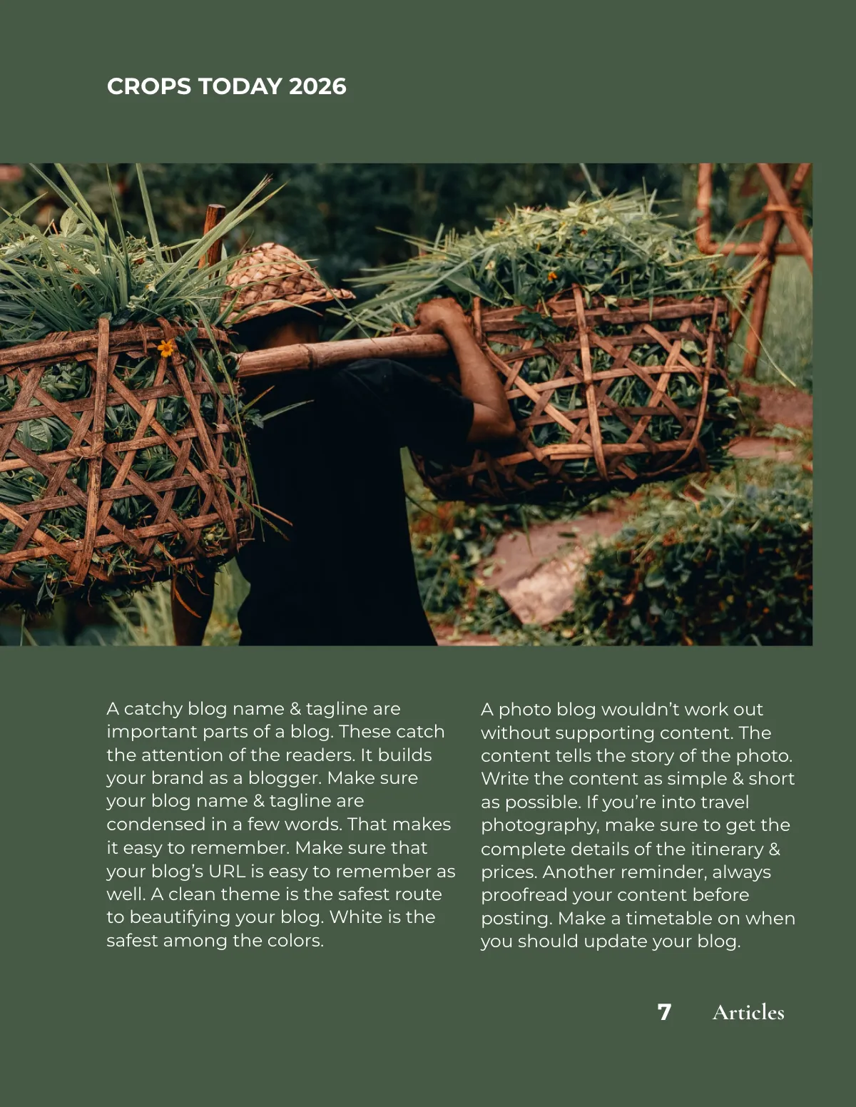 Free Agriculture Magazine Template to Edit Online