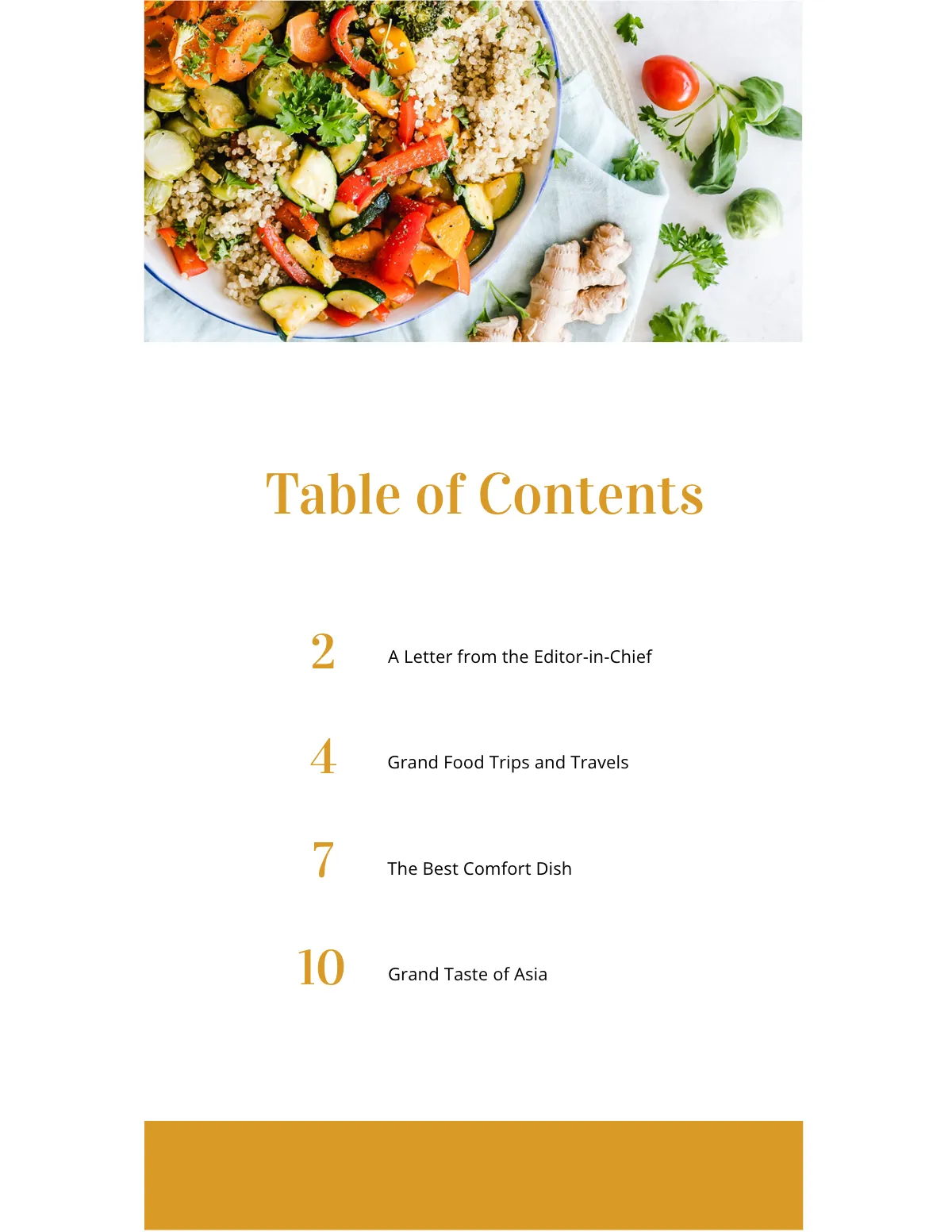 Free Food & Drink Magazine Template to Edit Online