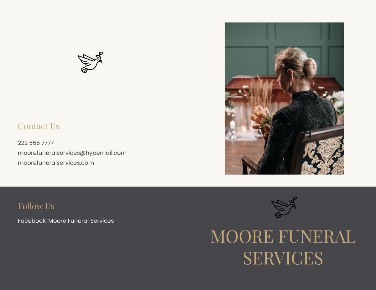 Order of service Funeral Mass Bi-Fold Brochure Template