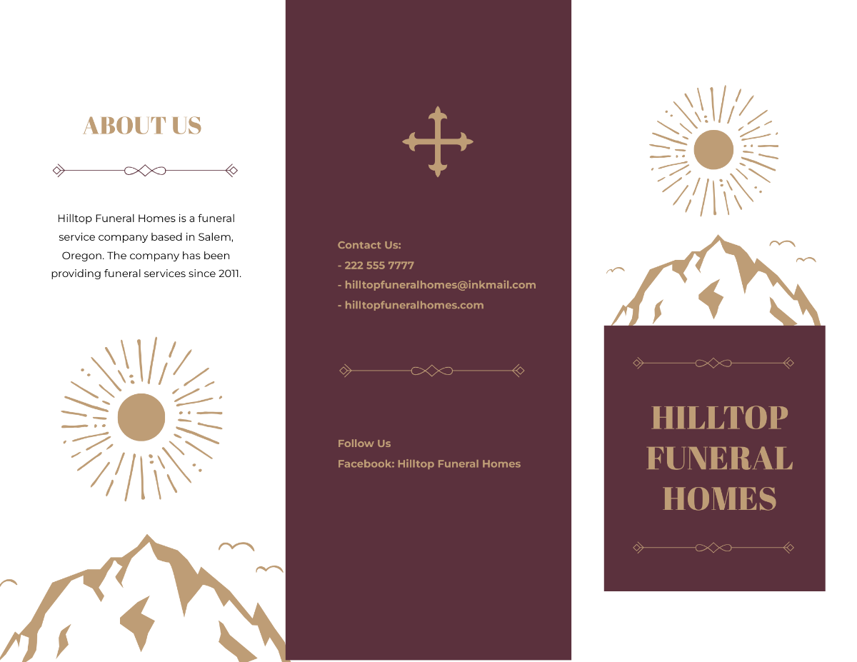 Veteran Eulogy Funeral Tri-Fold Brochure Template - Edit Online & Download