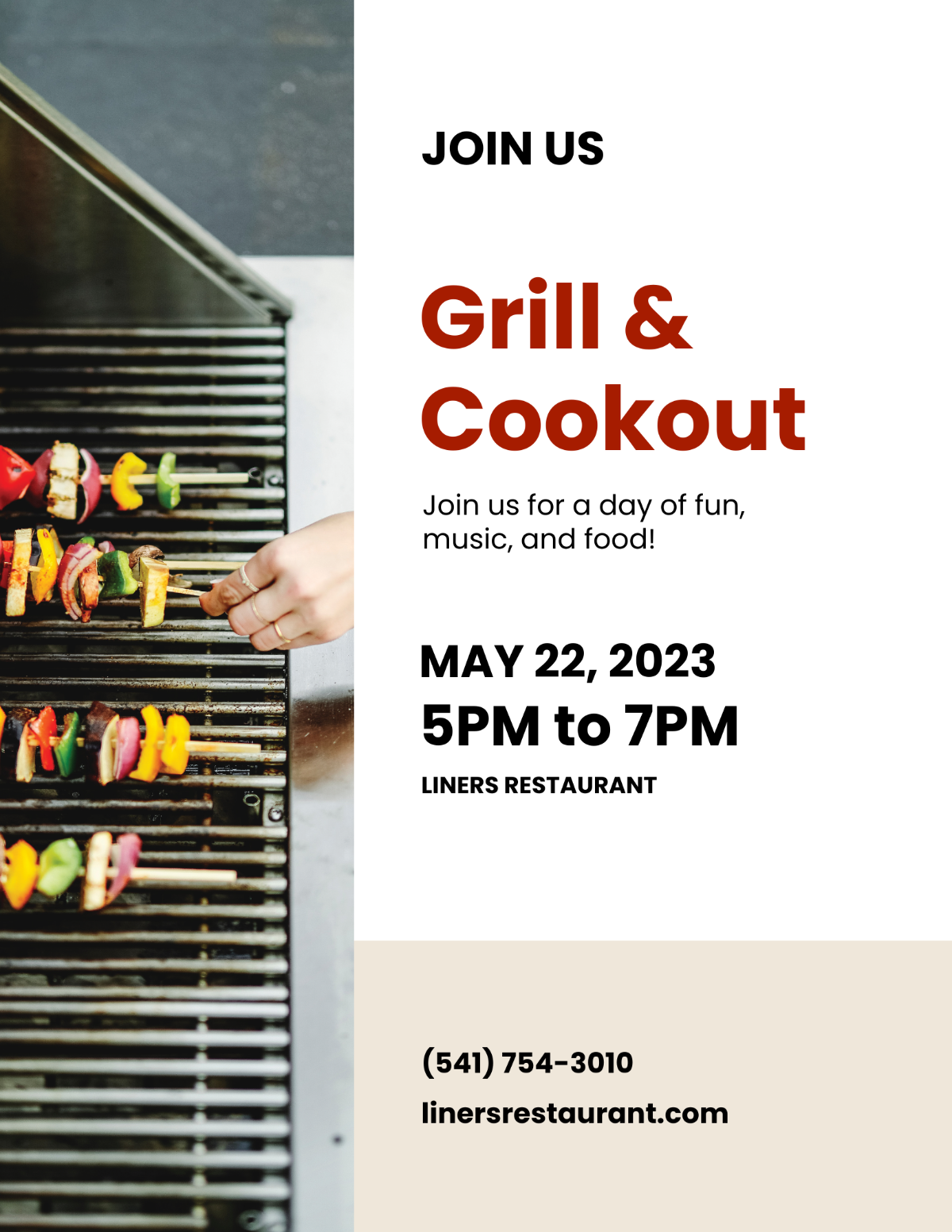 Printable Cookout Flyer