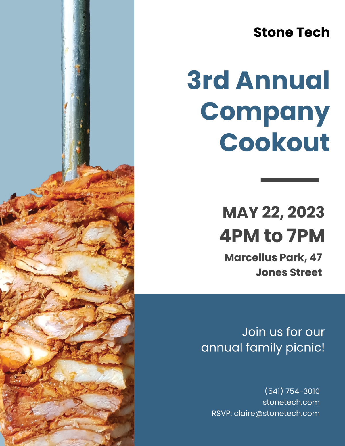 Company Cookout Flyer Template - Edit Online & Download