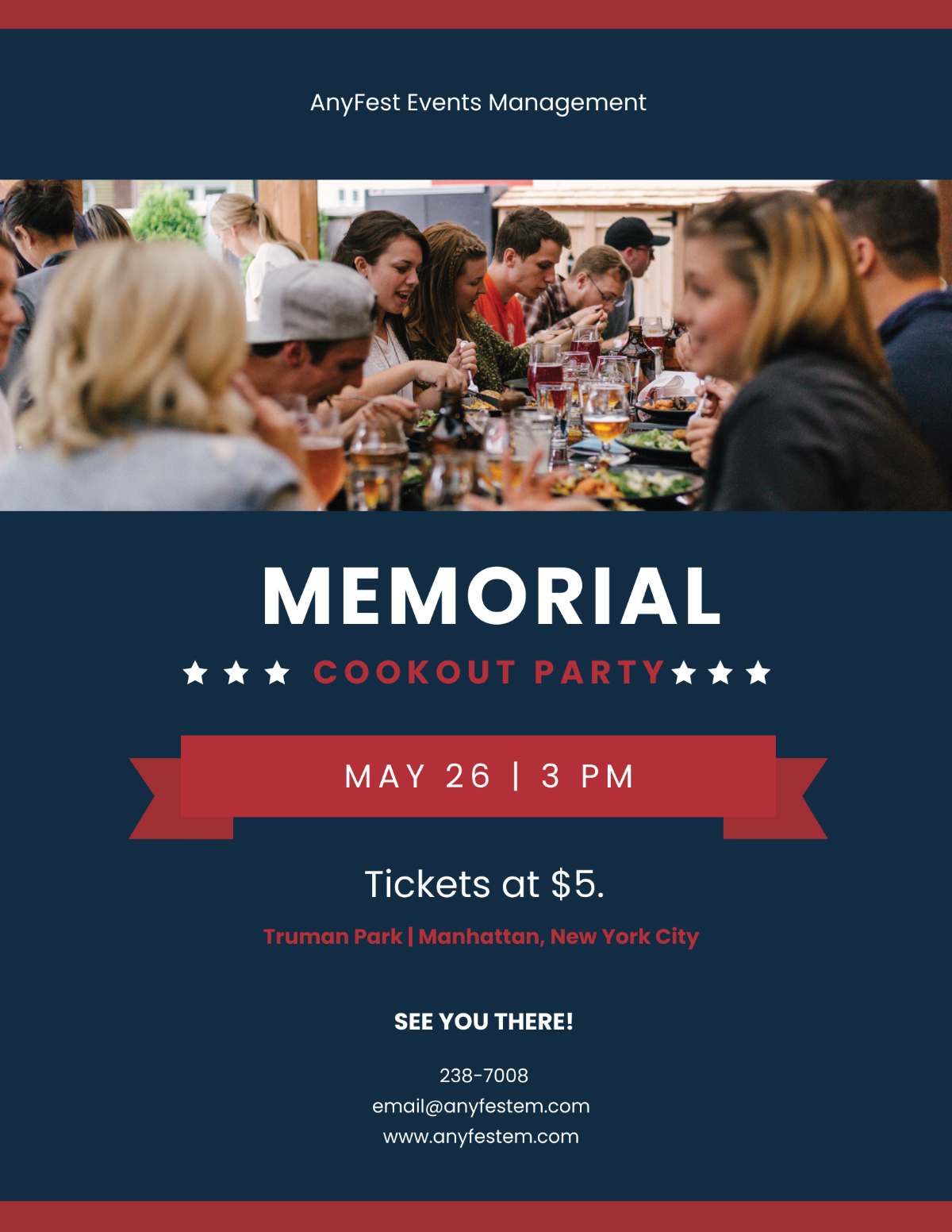 Memorial Day Cookout Flyer
