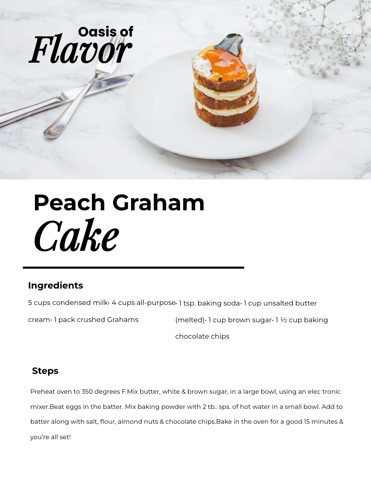 Free Recipe Cookbook Template to Edit Online