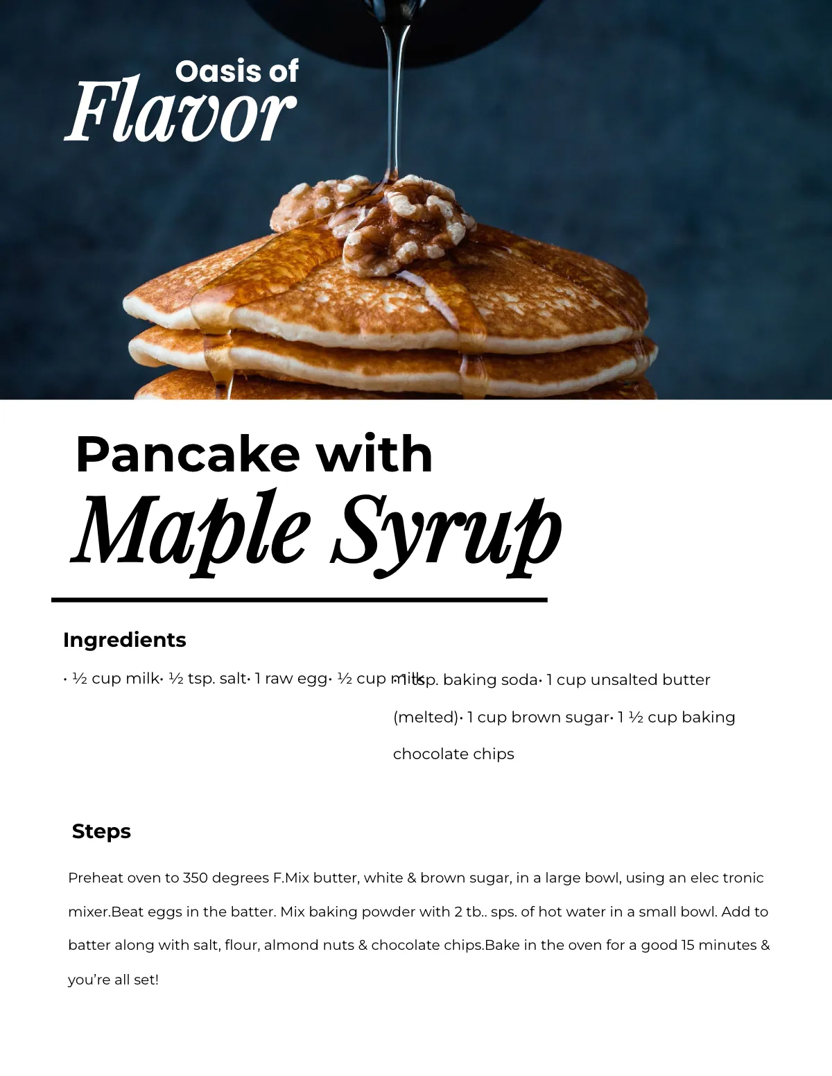 Free Recipe Cookbook Template to Edit Online