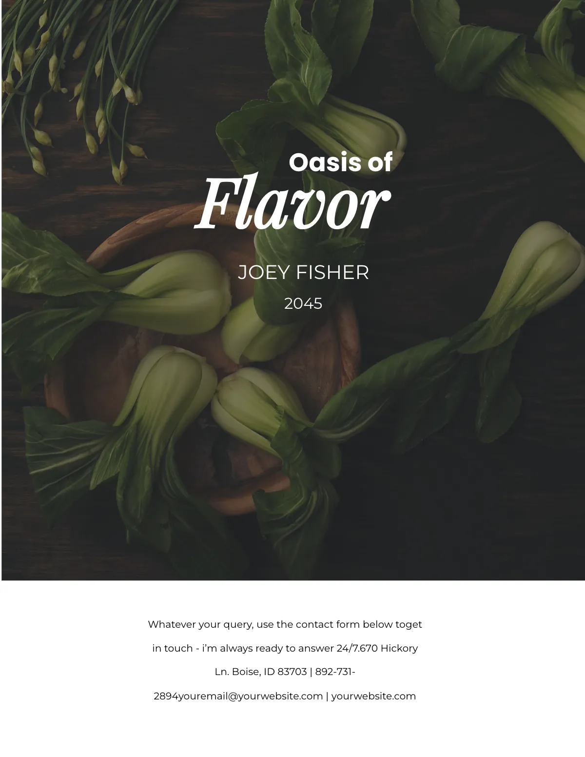 Free Recipe Cookbook Template to Edit Online