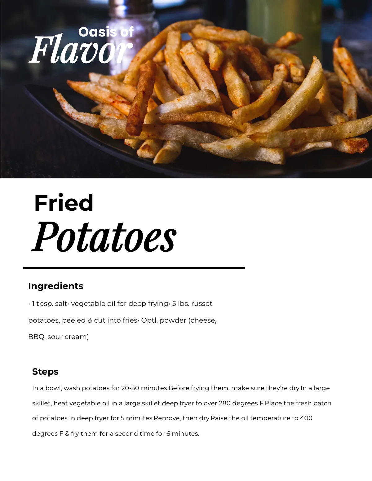 Free Recipe Cookbook Template to Edit Online