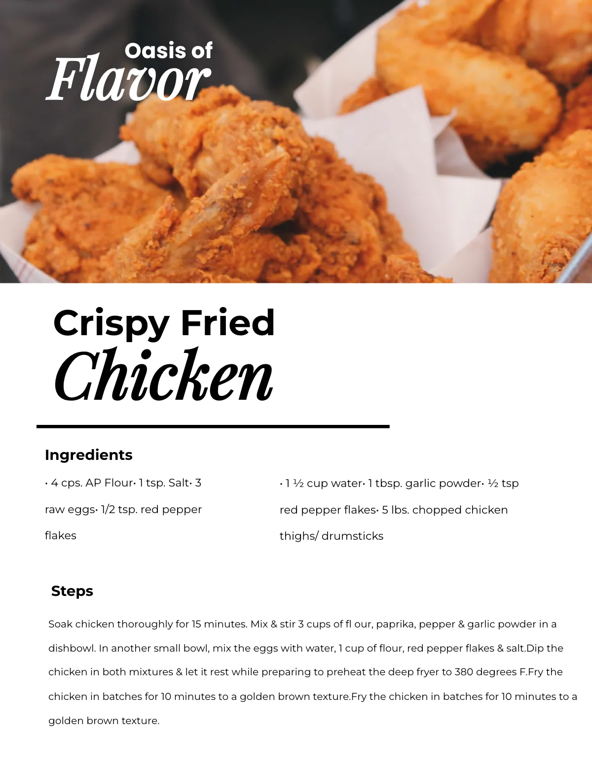 Free Recipe Cookbook Template to Edit Online