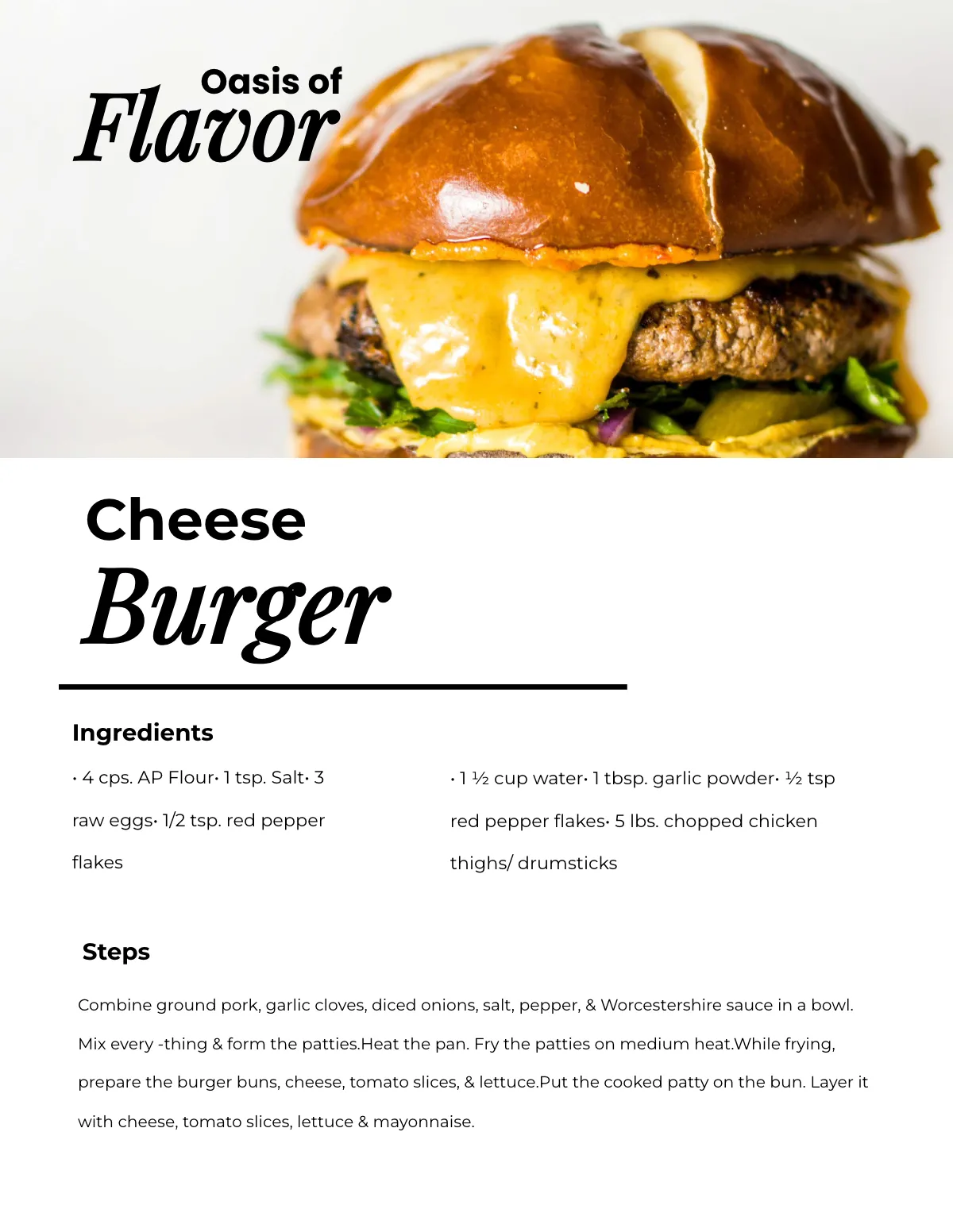 Free Recipe Cookbook Template to Edit Online