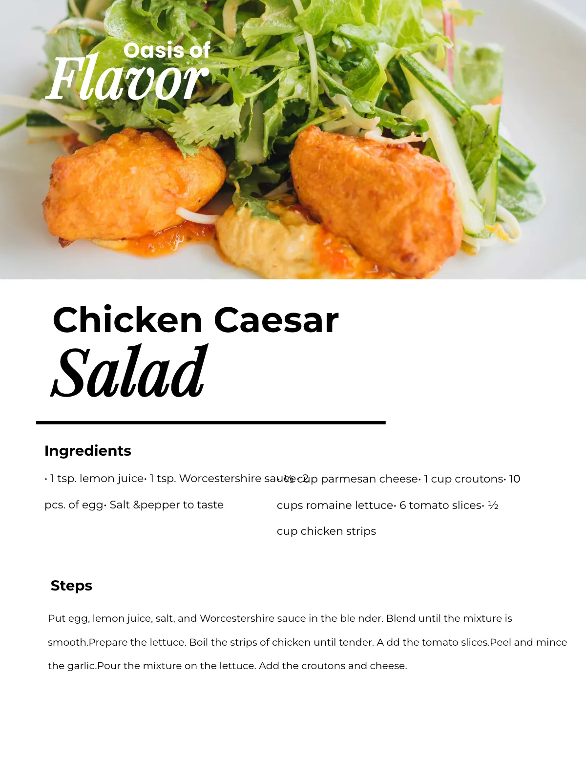 Free Recipe Cookbook Template to Edit Online