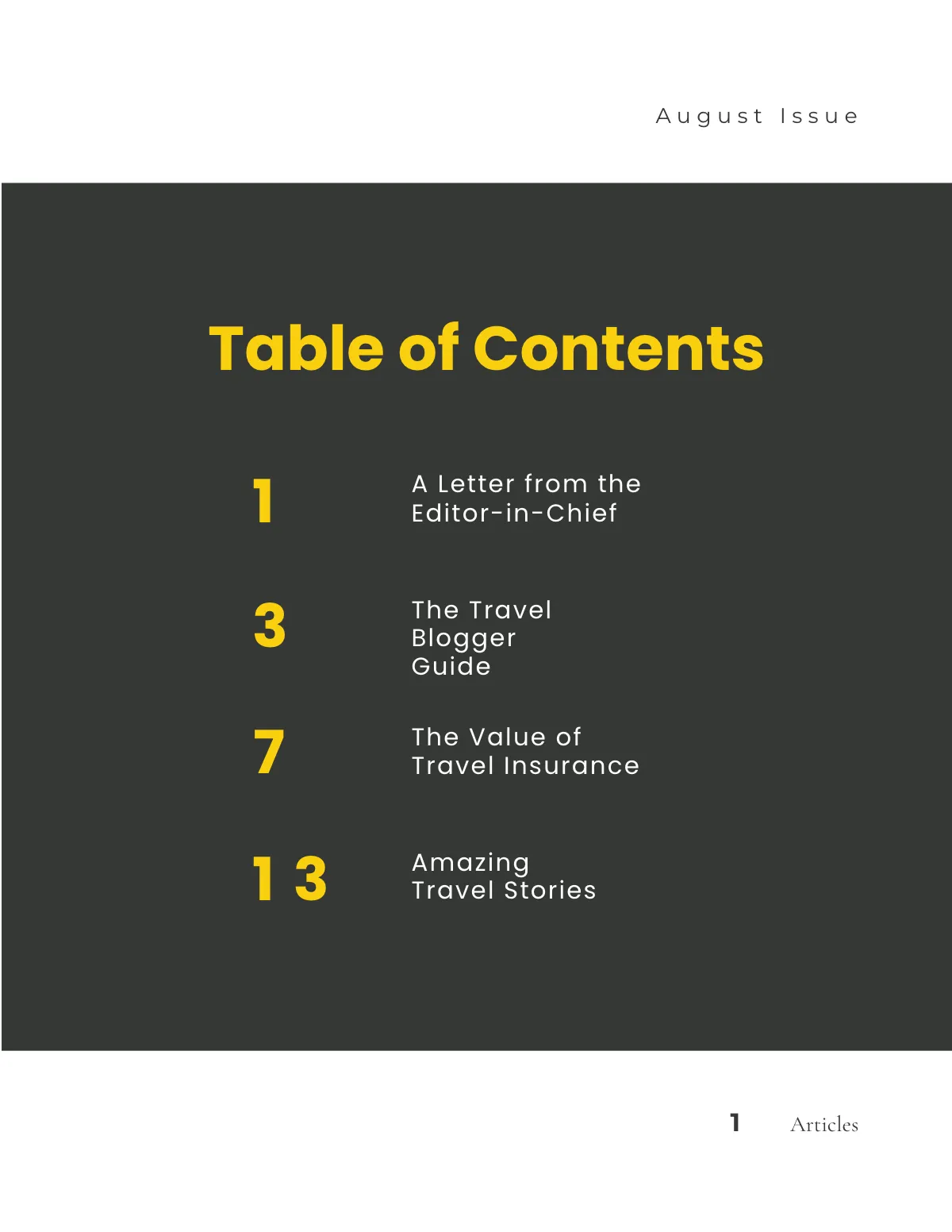 Free Geographical Traveler magazine Template to Edit Online